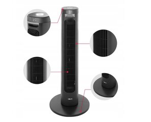 Modernus bokštinis ventiliatorius su pulteliu BlackTower kaina ir informacija | Ventiliatoriai | pigu.lt