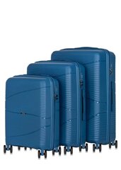 Комплект чемоданов Ochnik, 3 шт., синие цена и информация | Чемоданы, дорожные сумки | pigu.lt