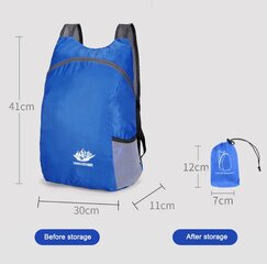 Рюкзак складной, синий. цена и информация | Рюкзаки и сумки | pigu.lt