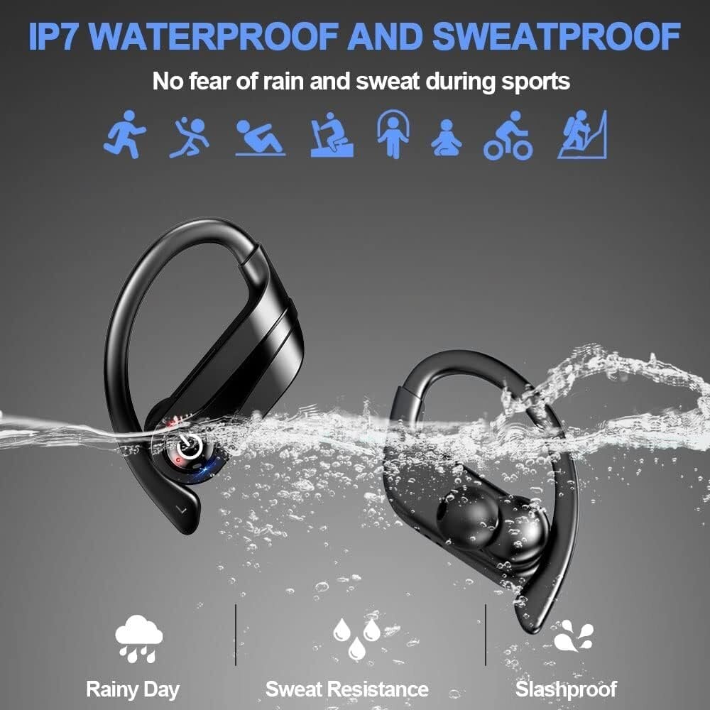 Bluetooth 5.1 Headphones Sport, Black, Power Q20 Pro kaina ir informacija | Ausinės | pigu.lt