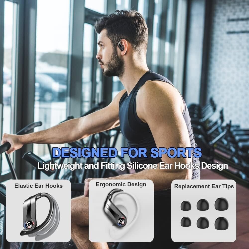 Bluetooth 5.1 Headphones Sport, Black, Power Q20 Pro kaina ir informacija | Ausinės | pigu.lt