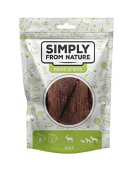 Simply From Nature Meat Strips с олениной, 5x80 гр цена и информация | Лакомства для собак | pigu.lt