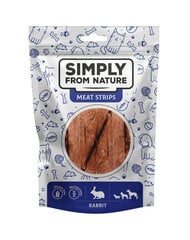 Simply From Nature Meat Strips с кроликом, 5х80 гр цена и информация | Лакомства для собак | pigu.lt