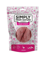 Simply From Nature Meat Strips su žąsiena, 5x80 g kaina ir informacija | Skanėstai šunims | pigu.lt