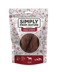 Simply From Nature Meat Strips с козлятиной, 5х80 гр цена и информация | Лакомства для собак | pigu.lt