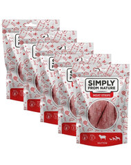 Simply From Nature Meat Strips su aviena, 5x80 g kaina ir informacija | Skanėstai šunims | pigu.lt