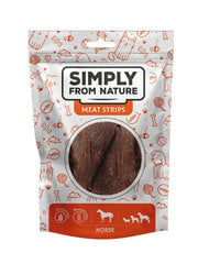 Simply From Nature Meat Strips с кониной, 5x80 гр цена и информация | Лакомства для собак | pigu.lt