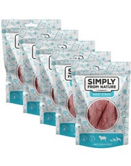 Simply From Nature Meat Strips с бараниной и рисом, 5х80 гр цена и информация | Лакомства для собак | pigu.lt