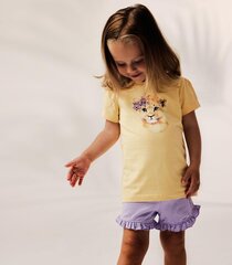 Marškinėliai mergaitėms Name It, geltoni kaina ir informacija | Marškinėliai mergaitėms | pigu.lt