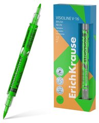 Dvipusis teksto žymeklis ErichKrause Visioline V-16 Brush Neon, 0.5-3.5mm, žalias, 1vnt. kaina ir informacija | Rašymo priemonės | pigu.lt