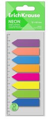 Plastikiniai indeksai-žymekliai NEON ARROW, ErichKrause, 12x45mm, 200 lapelių, 8 neoninės sp. kaina ir informacija | Kanceliarinės prekės | pigu.lt