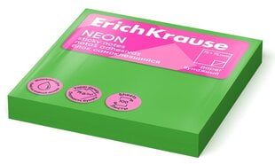 Клейкая лента для записей ErichKrause Neon, 75х75мм, 100 листов, неоновый оранжевый цена и информация | Канцелярские товары | pigu.lt