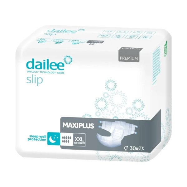 Sauskelnės suaugusiems Dailee Slip Premium Maxi Plus XXL, 30 vnt. цена и информация | Sauskelnės, įklotai, paklotai suaugusiems | pigu.lt