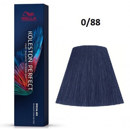 Profesionalūs plaukų dažai Wella Professionals Koleston Perfect Me+, 0/88 Intense Blue, 60 ml kaina ir informacija | Plaukų dažai | pigu.lt