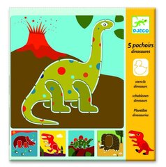 Trafaretų rinkinys Djeco Dinozaurai kaina ir informacija | Piešimo, tapybos, lipdymo reikmenys | pigu.lt