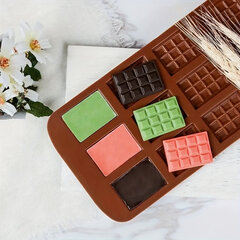 '3D силиконовая форма для шоколада с 12 полостями ' цена и информация | Кухонная утварь | pigu.lt