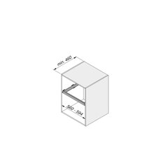 Modulinis stalčius Emuca Hack, 60 cm, pilkas kaina ir informacija | Spintos | pigu.lt