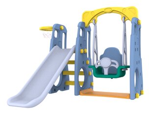 Slide Swing Krepšinio krepšinio kamuolys 3 in 1 mėlynas Naujas kaina ir informacija | Sūpynės | pigu.lt