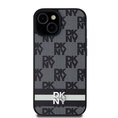 DKNY DKHCS24LPCPTSSK S24 Ultra S928 czarny|black hardcase Leather Checkered Mono Pattern & Printed Stripes цена и информация | Чехлы для телефонов | pigu.lt