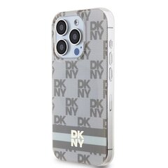 DKNY DKHMP13LHCPTSE iPhone 13 Pro | 13 6.1" beżowy|beige hardcase IML Checkered Mono Pattern & Printed Stripes MagSafe цена и информация | Чехлы для телефонов | pigu.lt