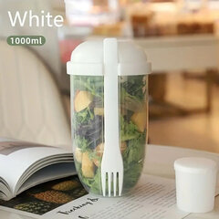 Indelis salotoms su šakute, baltas, 11x20 cm kaina ir informacija | Maisto saugojimo  indai | pigu.lt