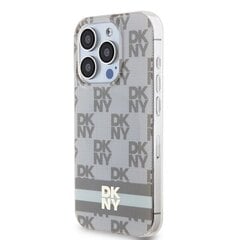 DKNY DKHMP14LHCPTSE iPhone 14 Pro 6.1" beżowy|beige hardcase IML Checkered Mono Pattern & Printed Stripes MagSafe цена и информация | Чехлы для телефонов | pigu.lt