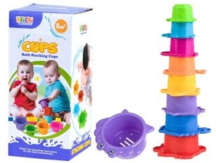 Vonios žaislas Spalvotas bokštelis Kaichi, 8 d цена и информация | Игрушки для малышей | pigu.lt
