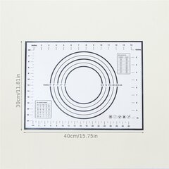 '1vnt silikoninis kepimo kilimėlis su matavimo skaitikliu ir tešlos kočiojimo bei pyrago plutos kilimėliais – puikiai tinka kepimui ir virimui' kaina ir informacija | Virtuvės įrankiai | pigu.lt