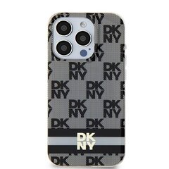 DKNY DKHMP14SHCPTSK iPhone 14 | 15 | 13 6.1" czarny|black hardcase IML Checkered Mono Pattern & Printed Stripes MagSafe цена и информация | Чехлы для телефонов | pigu.lt