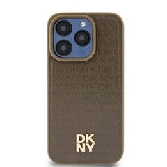 DKNY Hardcase Leather Pattern Metal Logo Mag kaina ir informacija | Telefono dėklai | pigu.lt