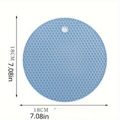 'Silikoninis korinis karščiui atsparus kilimėlis virtuvei ir valgomajam – apvalus plastikinis padėkliukas arbatos puodeliams' kaina ir informacija | Virtuvės įrankiai | pigu.lt
