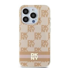 DKNY DKHMP15SHCPTSP iPhone 15 | 14 | 13 6.1" różowy|pink hardcase IML Checkered Mono Pattern & Printed Stripes MagSafe цена и информация | Чехлы для телефонов | pigu.lt