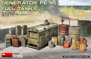 Klijuojamas modelis MiniArt 35662 Generator PE-95 with Fuel Tanks 1/35 kaina ir informacija | Klijuojami modeliai | pigu.lt