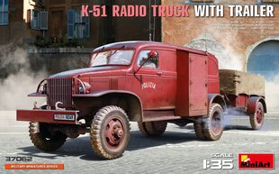 Klijuojamas modelis MiniArt 37062 K-51 Radio Truck with Trailer 1/35 цена и информация | Склеиваемые модели | pigu.lt