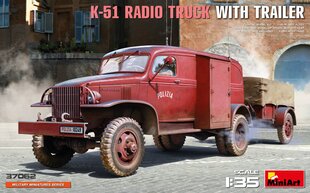 Klijuojamas modelis MiniArt 37062 K-51 Radio Truck with Trailer 1/35 kaina ir informacija | Klijuojami modeliai | pigu.lt