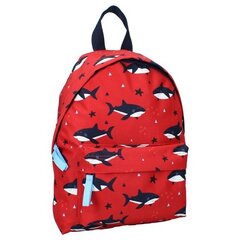 Raudona vaikiška kuprinė "Rykliai" kaina ir informacija | Kuprinės mokyklai, sportiniai maišeliai | pigu.lt