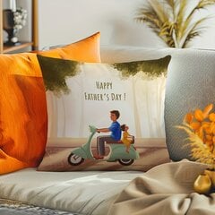 '1vnt 45x45cm tėvo dienos iliustracija vaikų piešinių knygelė persiko odinė pagalvės užvalkalas automobilis su pagalvėlės užvalkalu svetainė sofa miegamojo pagalvė prie lovos nugaros atramos pagalvės užvalkalas namų puošmena pagalvė be šerdies vienos pusė kaina ir informacija | Patalynės komplektai | pigu.lt