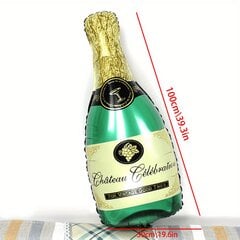 '1 vnt.  didelio šampano butelio vyno stiklo aliuminio plėvelės balionas' kaina ir informacija | Dekoracijos šventėms | pigu.lt