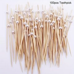 '100 vnt  12 cm vienkartinė bambuko lazdelė' kaina ir informacija | Dekoracijos šventėms | pigu.lt