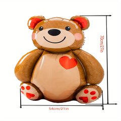 '1 vnt.  animacinis filmas love bear folijos balionas' kaina ir informacija | Dekoracijos šventėms | pigu.lt