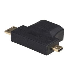 Адаптер Akyga HDMI F / MINI HDMI M + MICRO HDMI M AK-AD-23 цена и информация | Аксессуары для телевизоров и Smart TV | pigu.lt