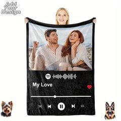 '1 vnt. individualizuota antklodė su paveikslėliu personalizuota spotify muzikos viršelio dovanos vaikinui merginai' kaina ir informacija | Dekoracijos šventėms | pigu.lt