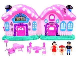 Sulankstomas lėlių namelis su baldais ir figūrėlėmis kaina ir informacija | Žaislai mergaitėms | pigu.lt