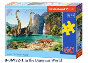 Dėlionė Castorland Dinozaurų pasaulyje, 60 d. kaina ir informacija | Dėlionės (puzzle) | pigu.lt