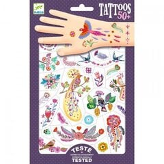 Vaikiškų tatuiruočių rinkinys Djeco Nuostabieji paukščiai, 50+ vnt. kaina ir informacija | Makiažo šepetėliai, kempinėlės | pigu.lt