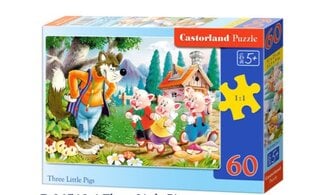 Dėlionė Castorland Trys paršiukai, 60 d. kaina ir informacija | Dėlionės (puzzle) | pigu.lt