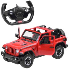 Nuotoliniu būdu valdomas RC automobilis Rastar Jeep Rubicon, raudonas kaina ir informacija | Žaislai berniukams | pigu.lt
