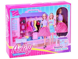 Lėlytė Anlily su rūbų ir aksesuarų spinta kaina ir informacija | Žaislai mergaitėms | pigu.lt