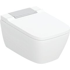 Geberit AquaClean Sela WC puodas su apiplovimo funkcija, pakabinamas WC puodas, baltas su blizgaus chromo detale 146.250.21.1 цена и информация | Унитазы | pigu.lt