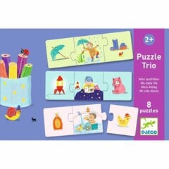 Trijų dalių dėlionių rinkinys Mano diena Djeco kaina ir informacija | Dėlionės (puzzle) | pigu.lt